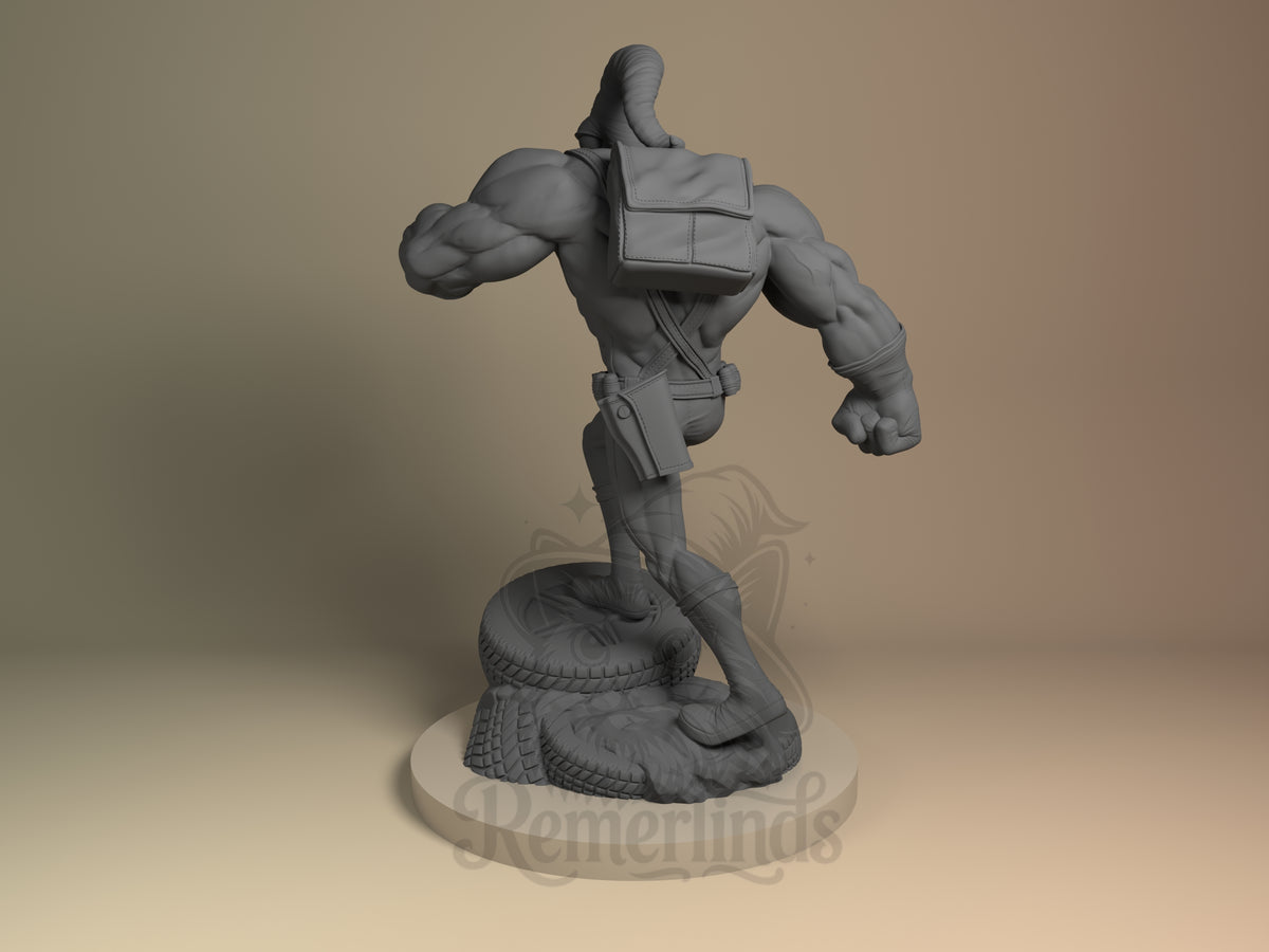 Left side angle showing gesture, weapon, or outfit detail.