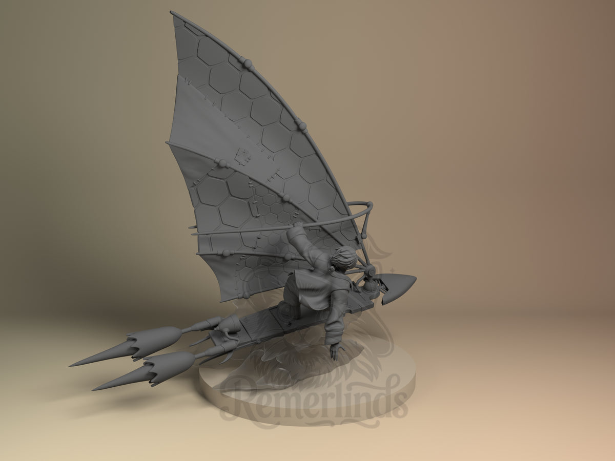 Right side angle highlighting notable pose or armor/prop feature.