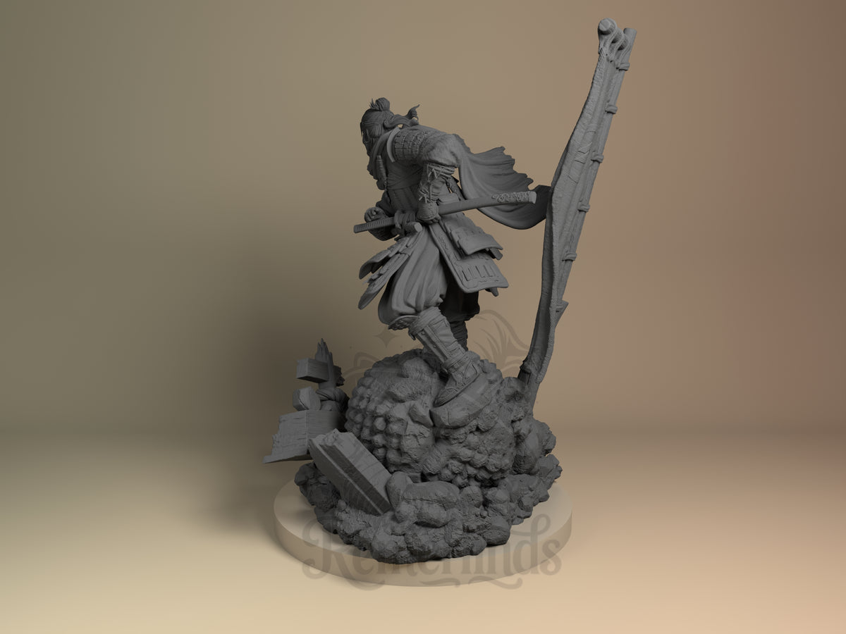 Left side angle showing gesture, weapon, or outfit detail.