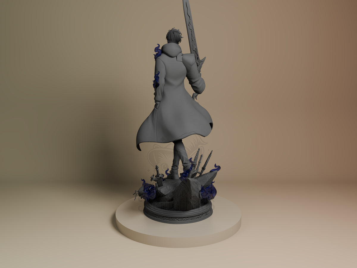 Left side angle showing gesture, weapon, or outfit detail.