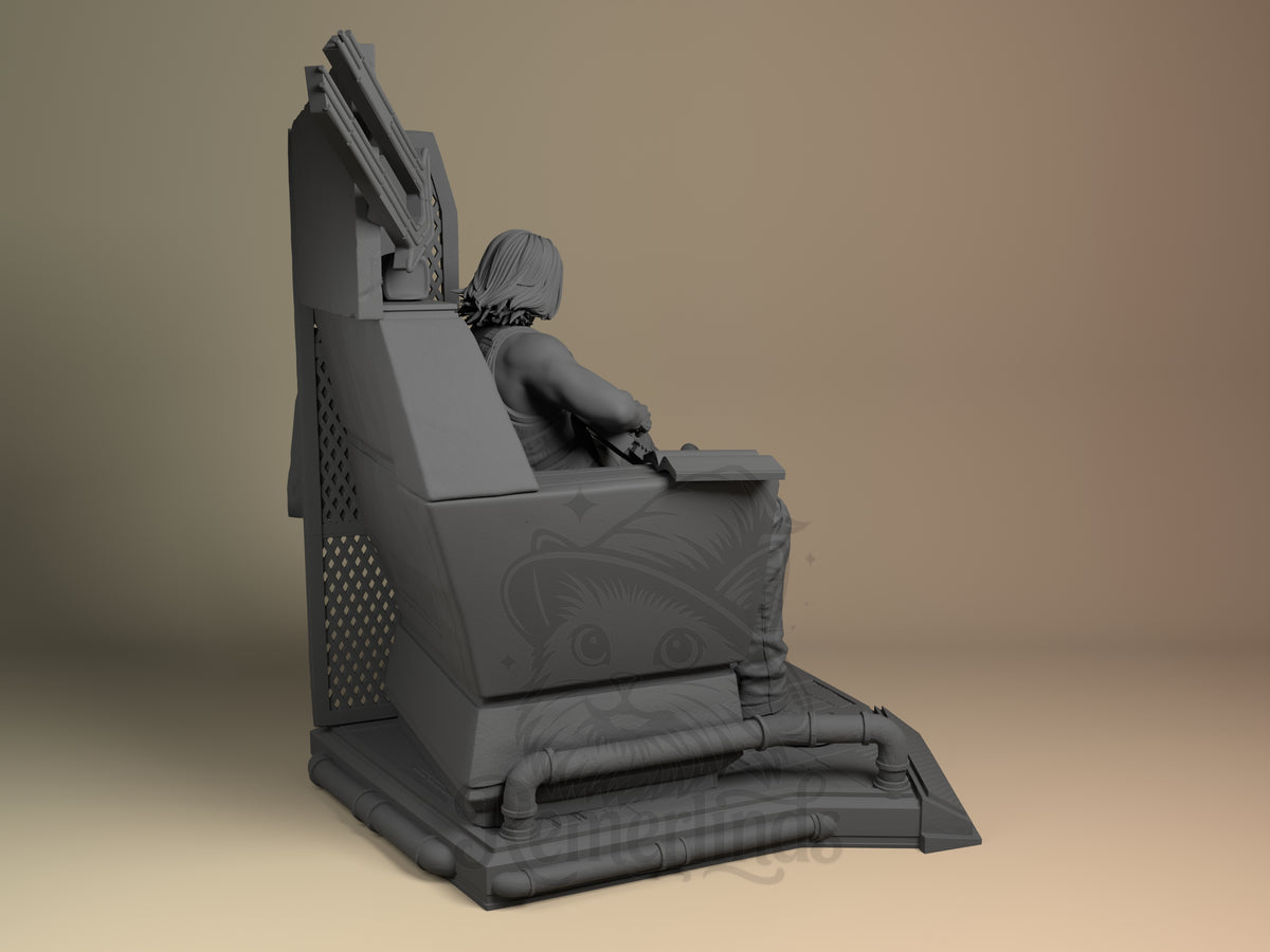 Rear view showing cloak, back armor, or base sculpt detail.