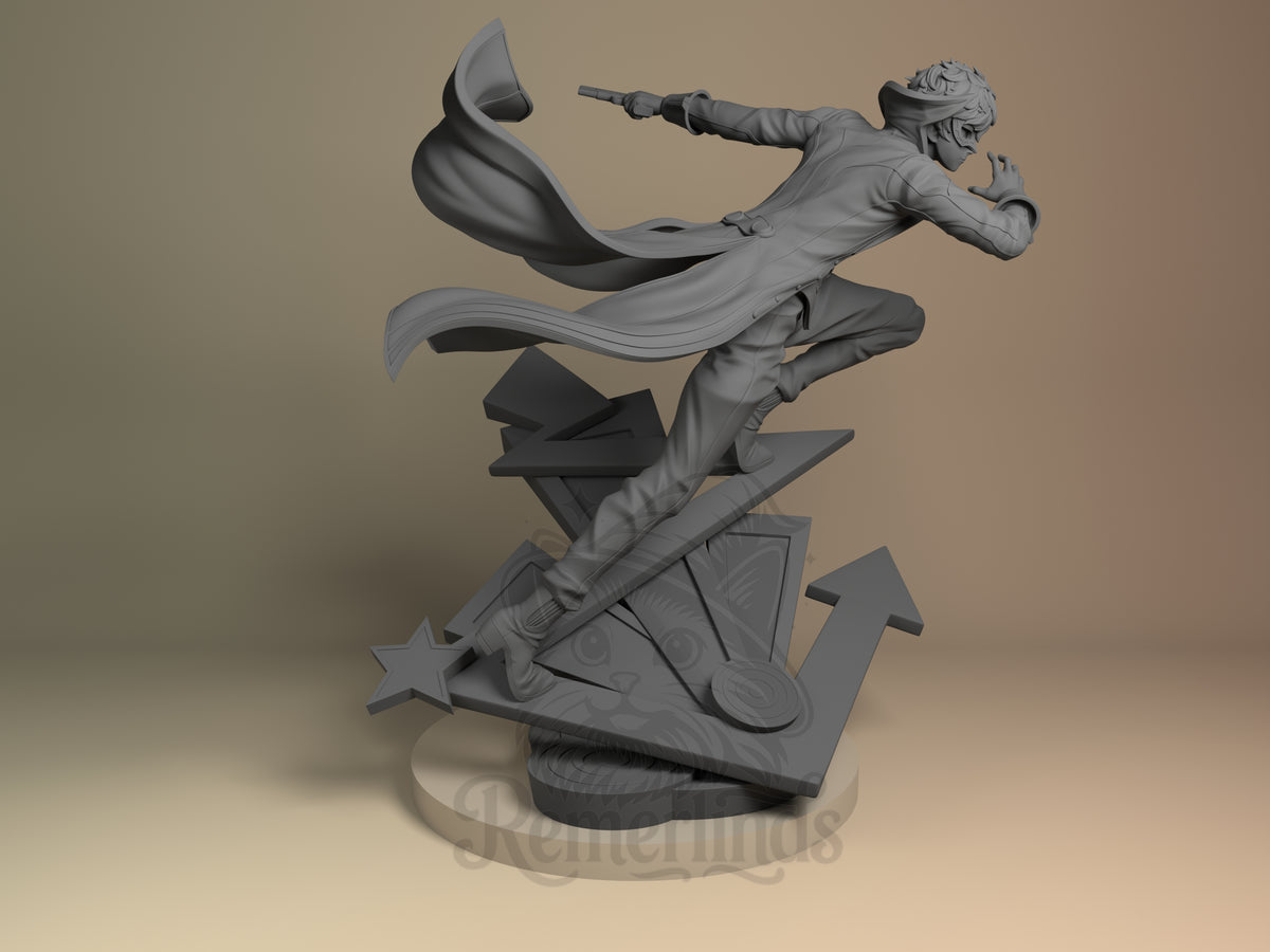 Right side angle highlighting notable pose or armor/prop feature.
