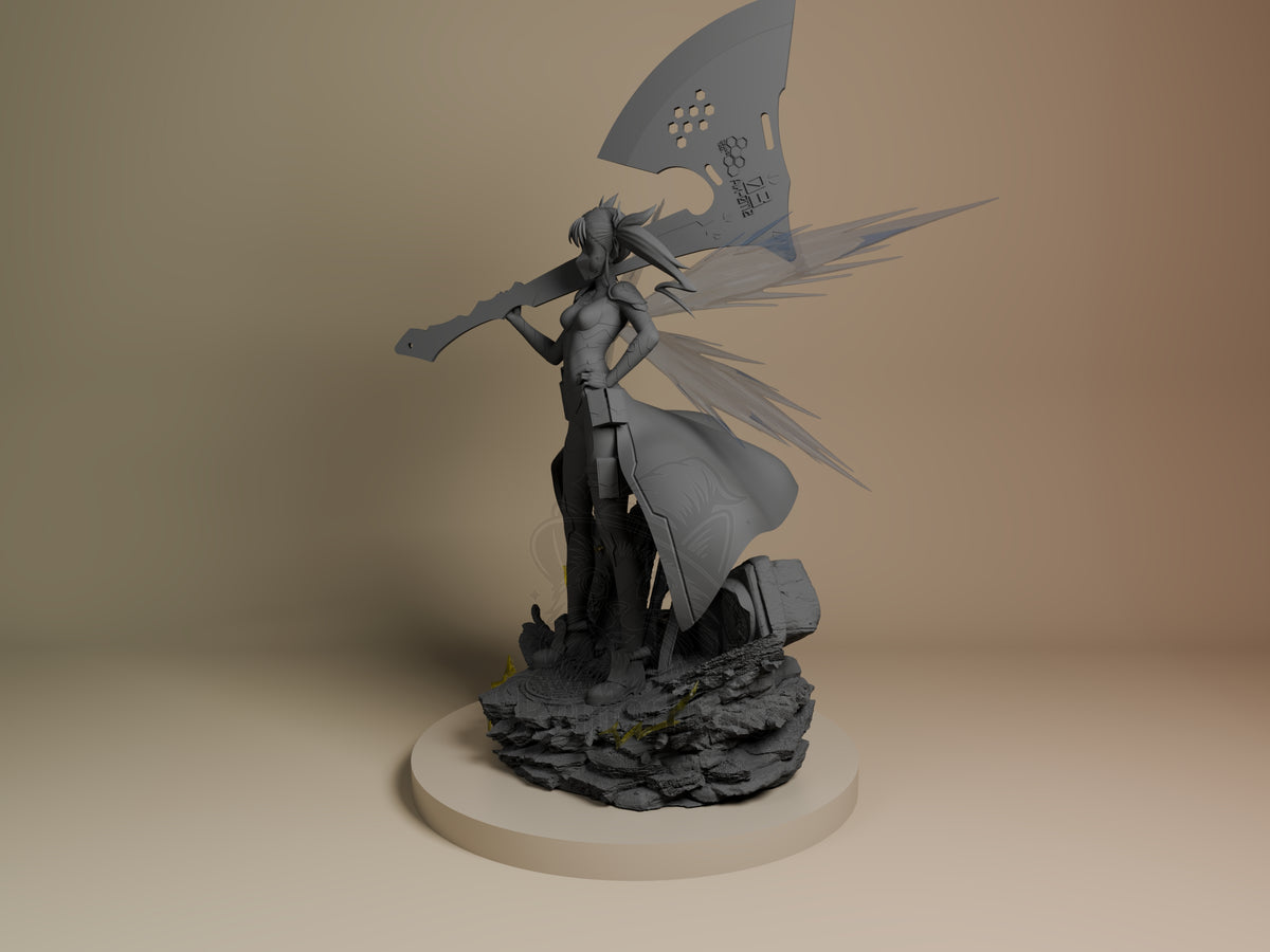 Stone Titan Titan Monsters 3D printed resin figure by myAnimate, angled view showing dimensional details.