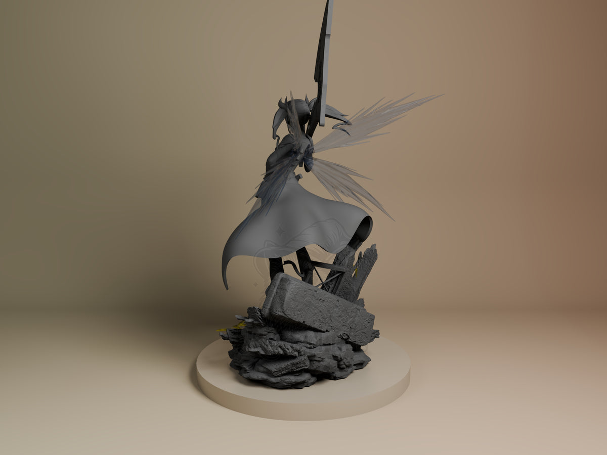 Left side angle showing gesture, weapon, or outfit detail.