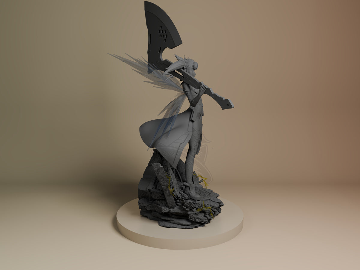 Right side angle highlighting notable pose or armor/prop feature.