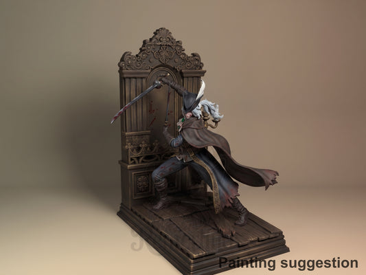 Noble Blade Gothic Hunt 3D printed resin figure by Nomnom, colored view.
