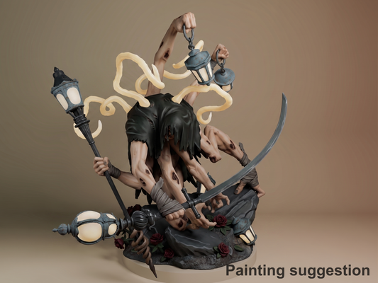 Lamp Master Odyssey 33 3D printed resin figure by Nomnom, colored view.