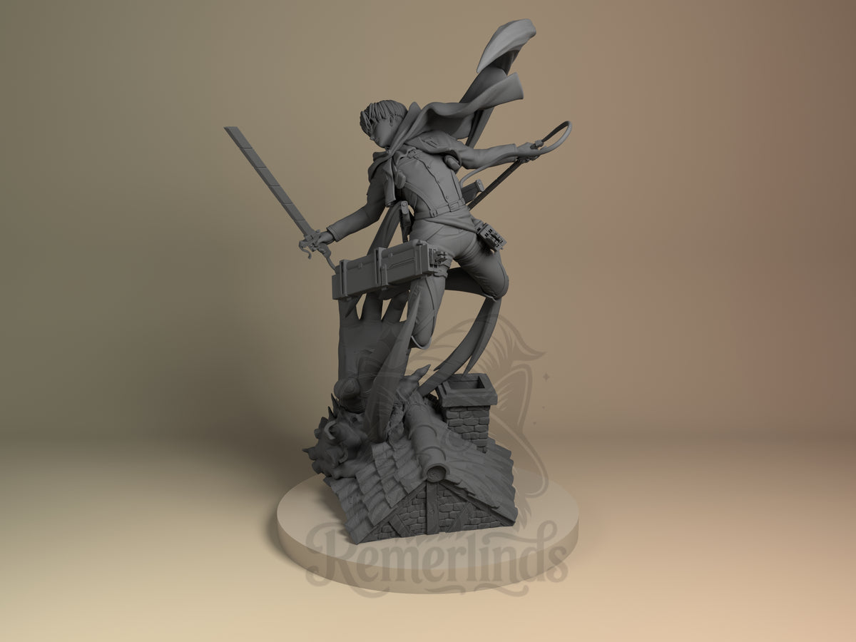 Elite Soldier Titan Onslaught 3D printed resin figure by Nomnom, angled view showing dimensional details.