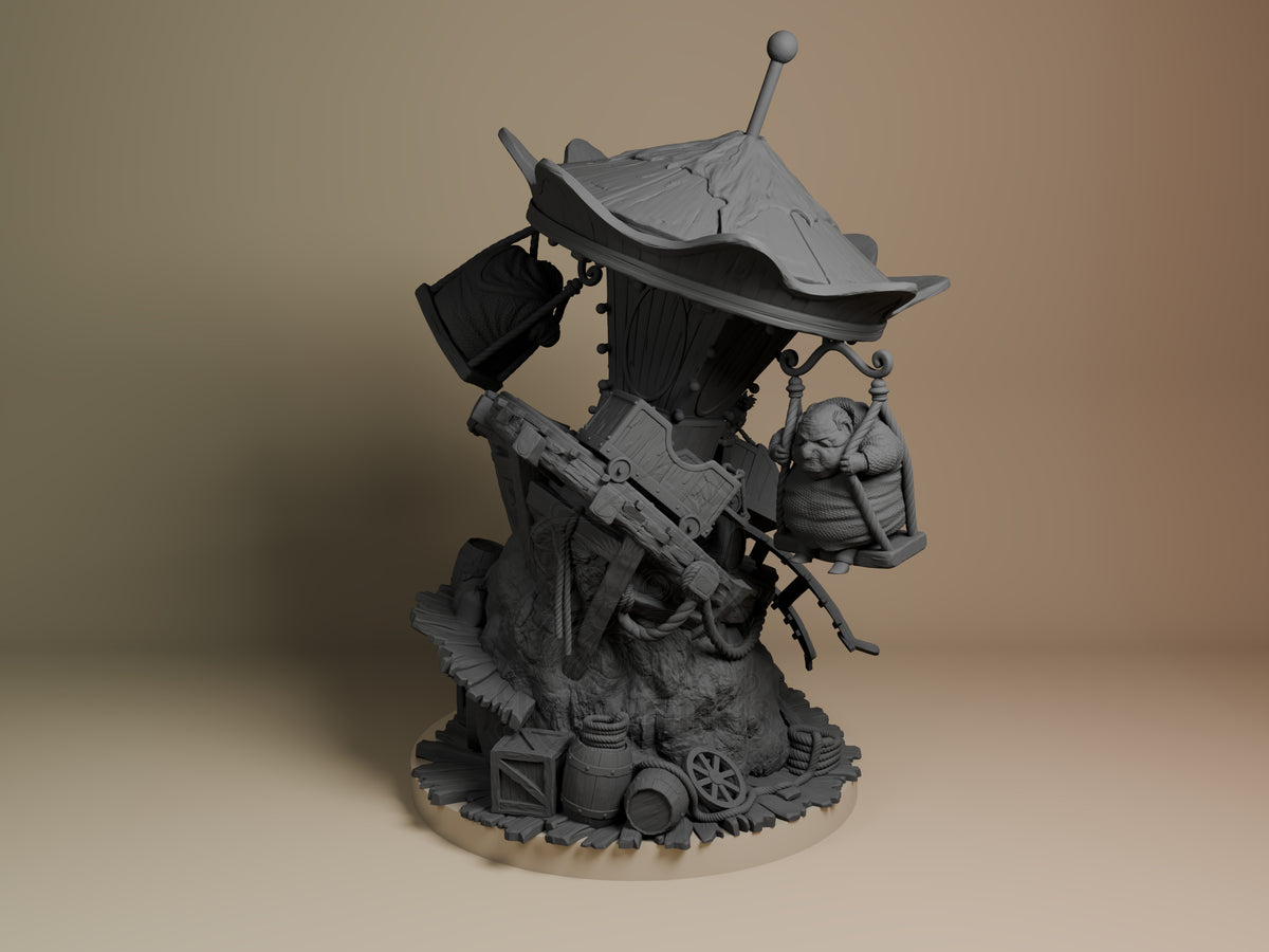 Rear view showing cloak, back armor, or base sculpt detail.