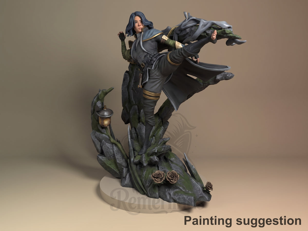 Lune Odyssey 33 3D printed resin figure by Nomnom, colored view.
