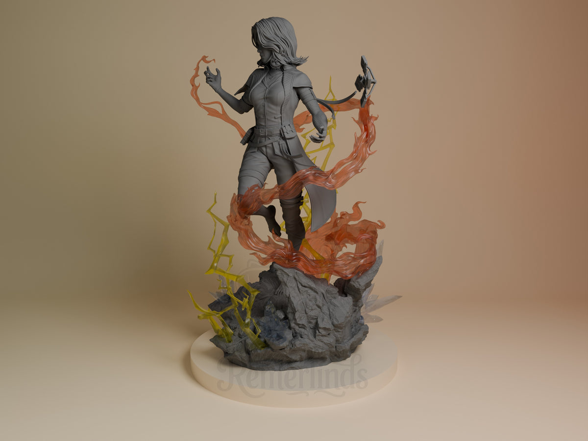 Lune from Expedition 33 is an angled, partly painted resin figure with a sculpted base.