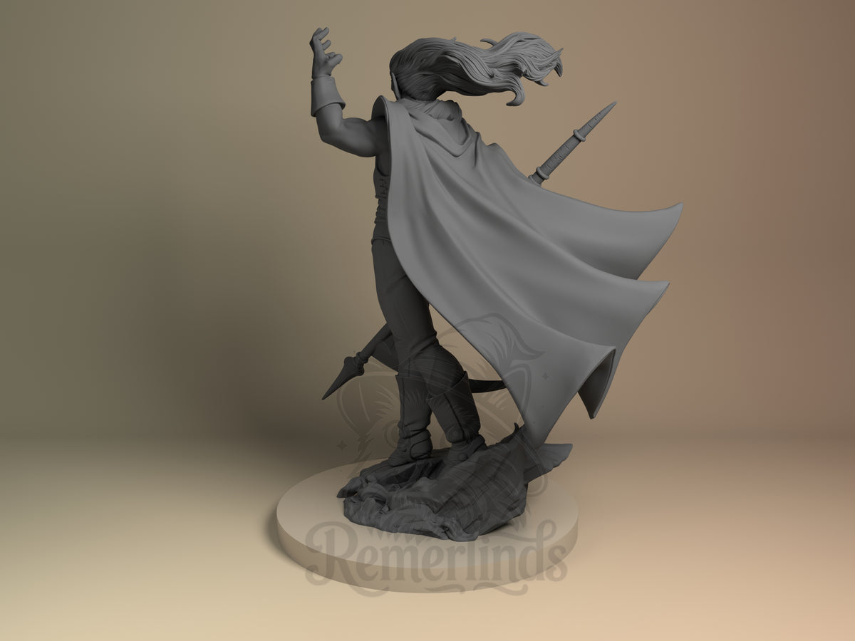 Left side angle showing gesture, weapon, or outfit detail.