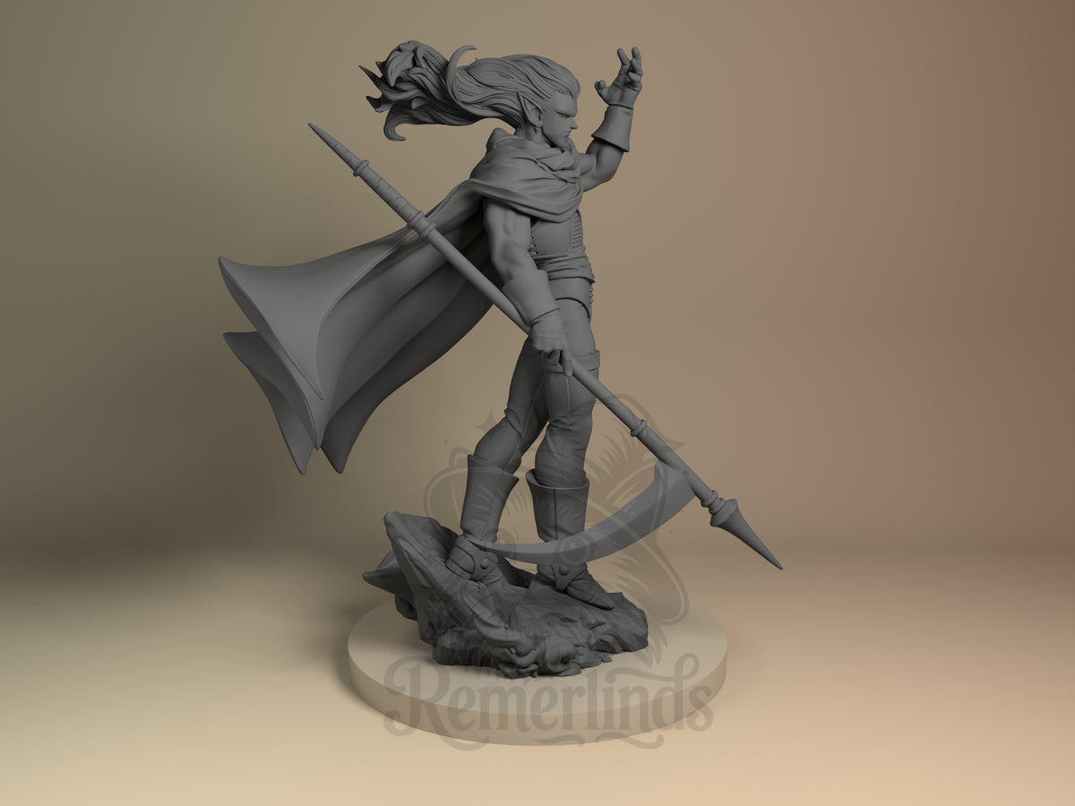 Right side angle highlighting notable pose or armor/prop feature.