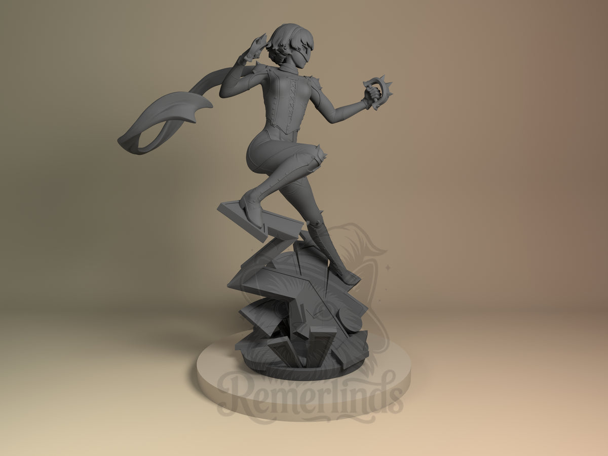 Right side angle highlighting notable pose or armor/prop feature.