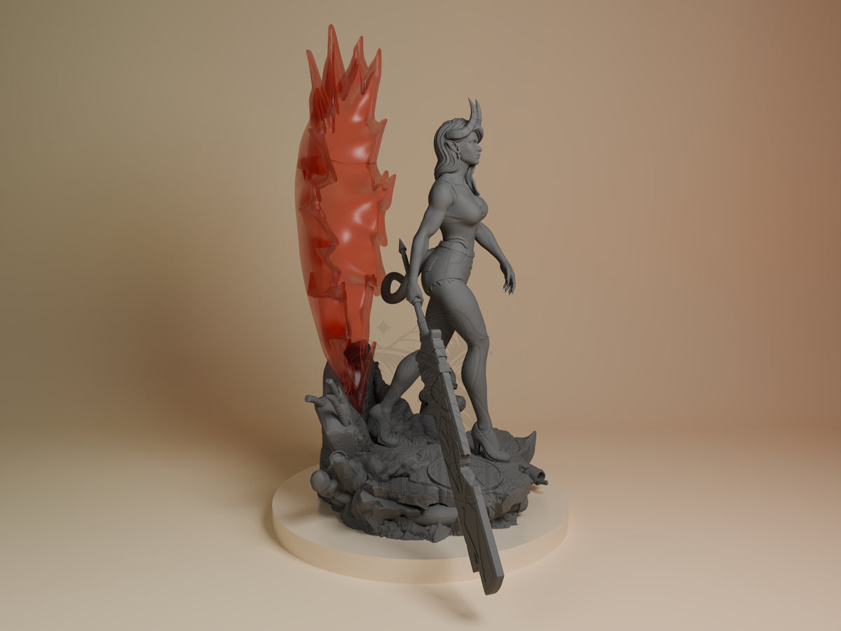 Right side angle highlighting notable pose or armor/prop feature.