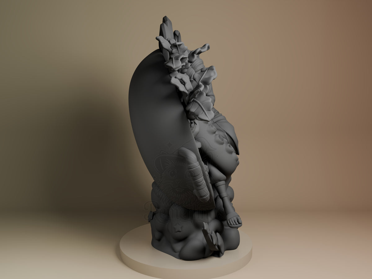 Marcille from Delicious in Dungeon is unpainted, shown right-side as a resin figure on a sculpted base.