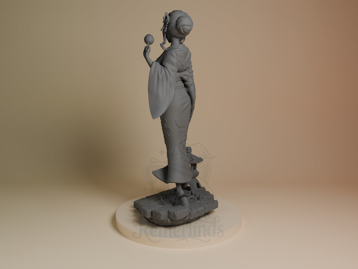 Marin Kiragawa from Dress Up Darling is an unpainted resin figure, shown rear-facing on a base.