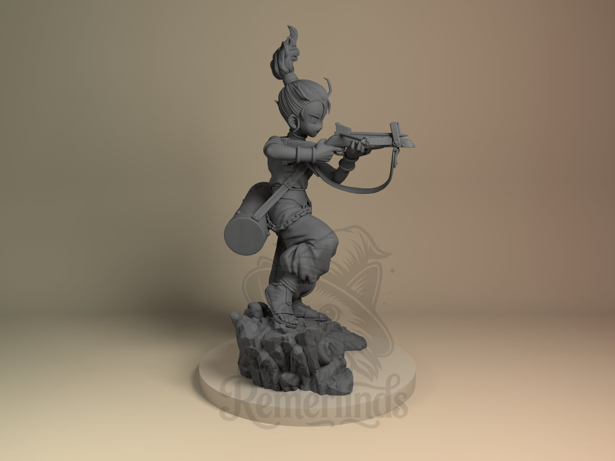 Right side angle highlighting notable pose or armor/prop feature.