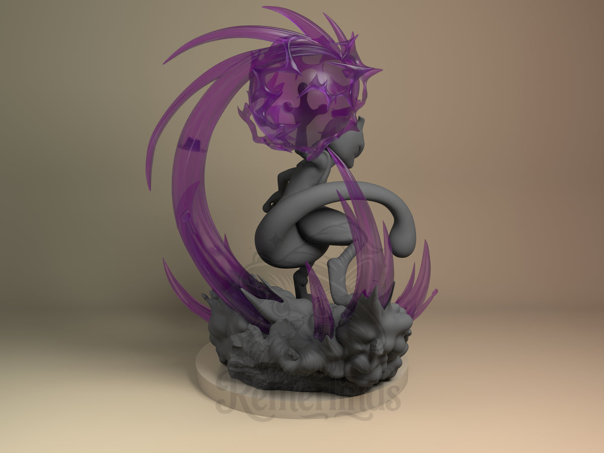 Rear view showing cloak, back armor, or base sculpt detail.