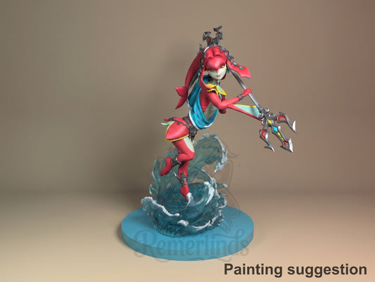 Myphe Breathe the Wilderness 3D printed resin figure by Nomnom, colored view.
