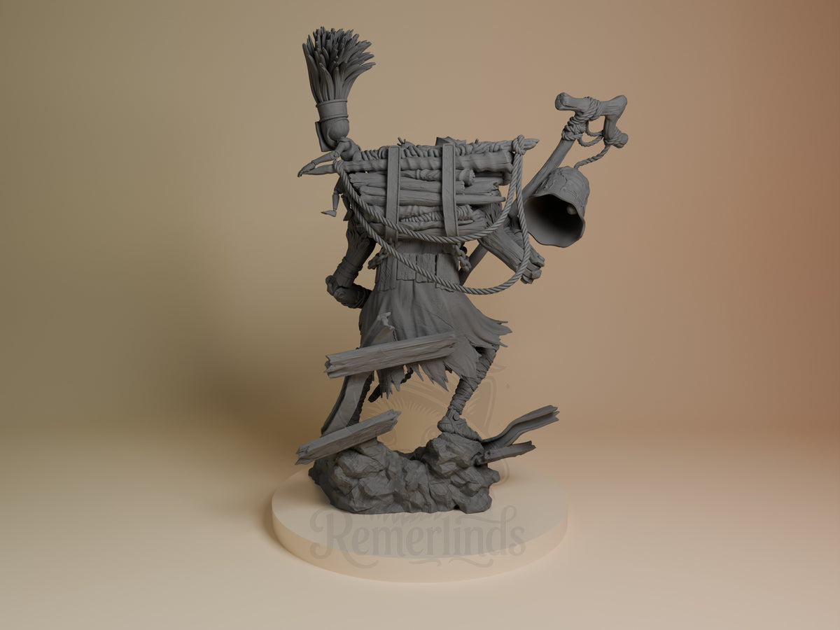 Monoco from Expedition 33 is shown left-facing as an unpainted resin figure on a rocky base.