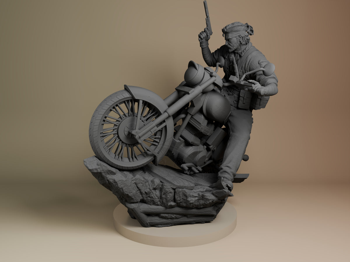 Operative Viper Steel Serpent Ops 3D printed resin figure by Nomnom, angled view showing dimensional details.