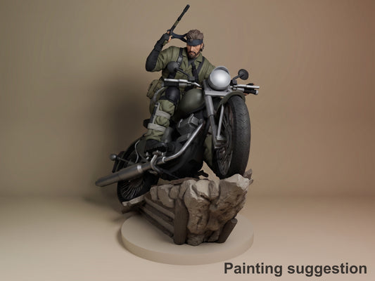 Operative Viper Steel Serpent Ops 3D printed resin figure by Nomnom, colored view.