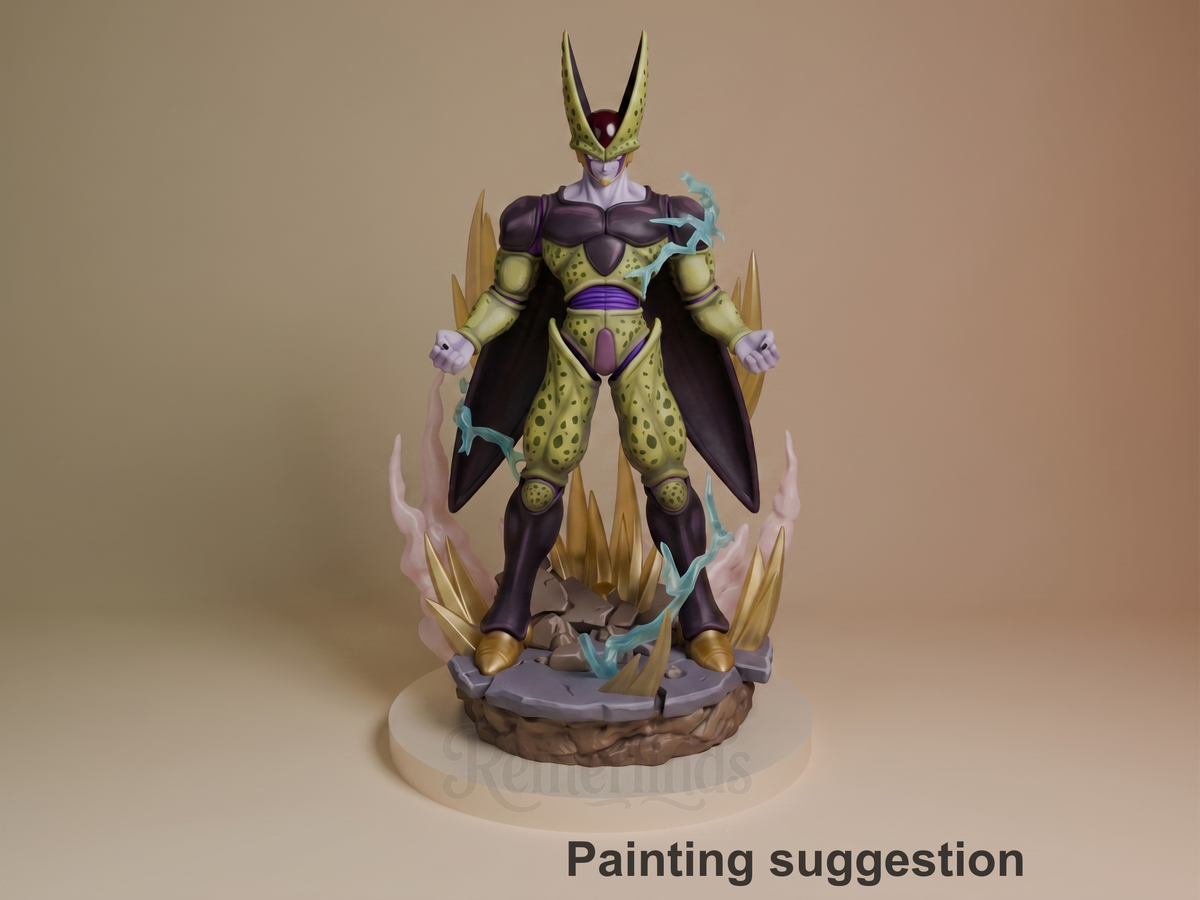 Genetic Apex Menace Dragon Sphere Y 3D printed resin figure by Gran D. Figures, colored view.