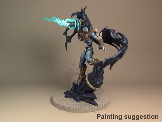 Raziel Soul Reaver 3D printed resin figure by Nomnom, colored view.