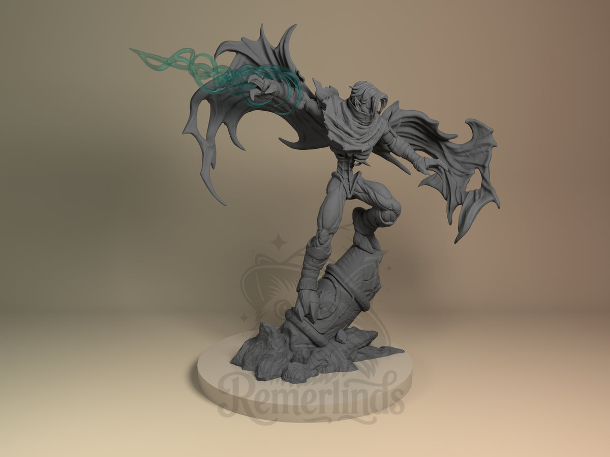 Right side angle highlighting notable pose or armor/prop feature.