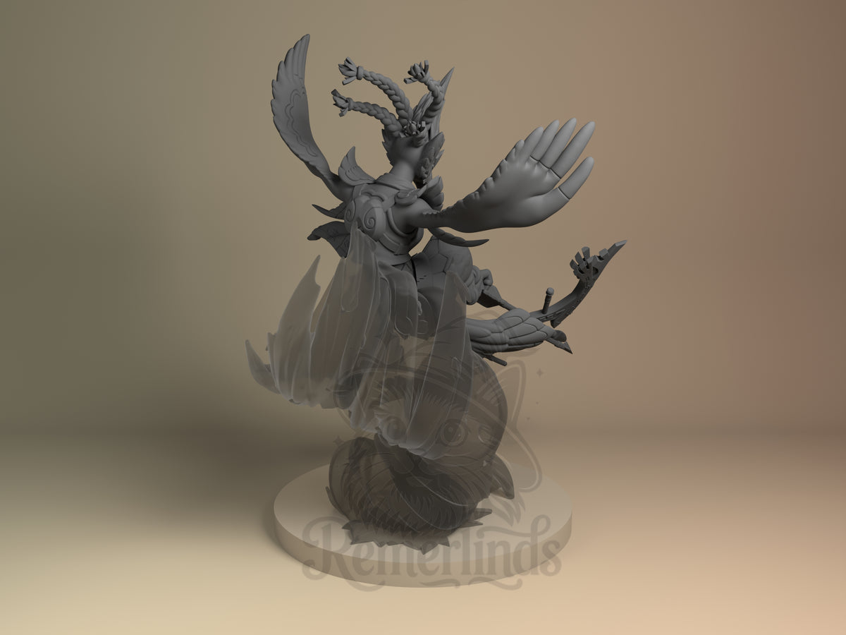 Rewale from Breathe the Wilderness is a back-facing, unpainted resin figure on sculpted base.