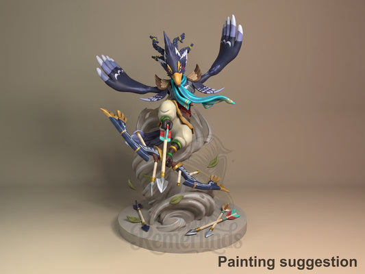 Rewale Breathe the Wilderness 3D printed resin figure by Nomnom, colored view.