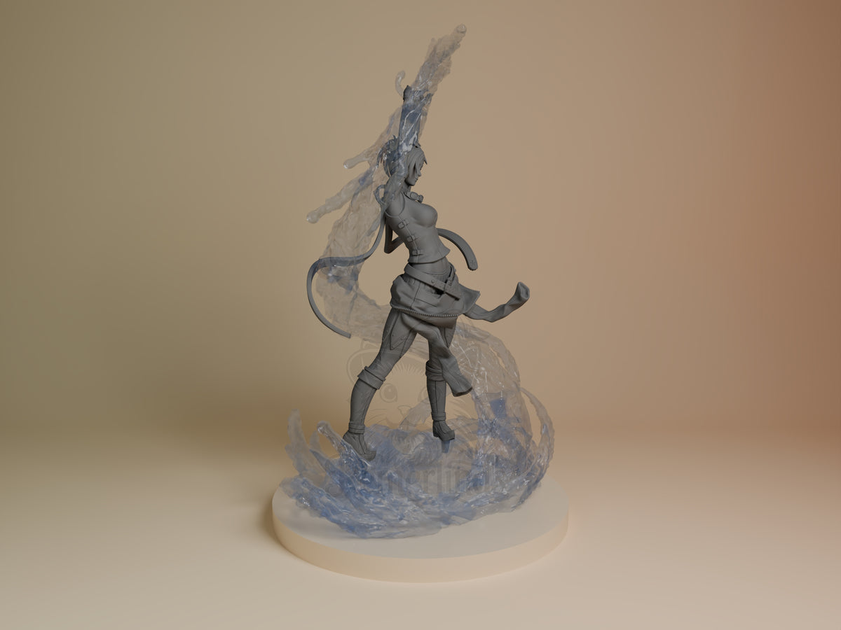 Right side angle highlighting notable pose or armor/prop feature.