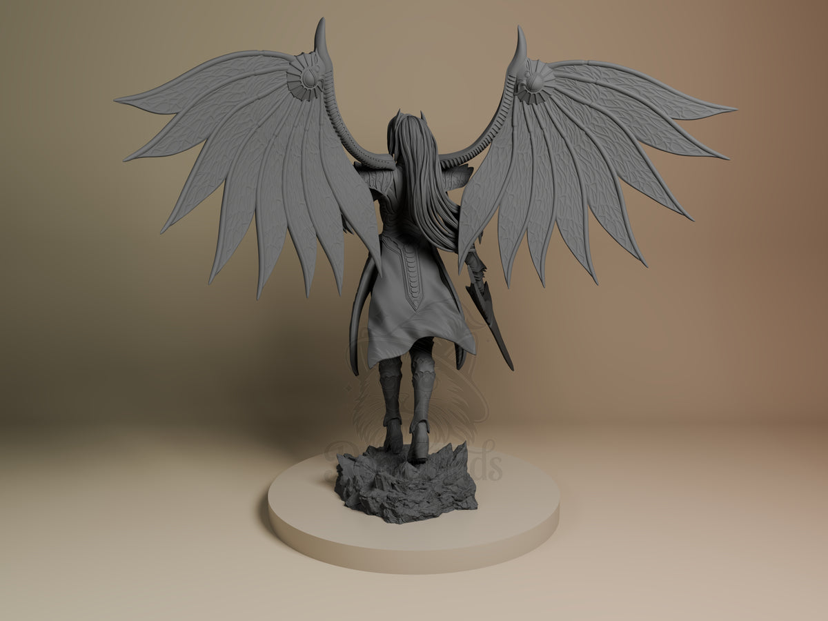 Left side angle showing gesture, weapon, or outfit detail.