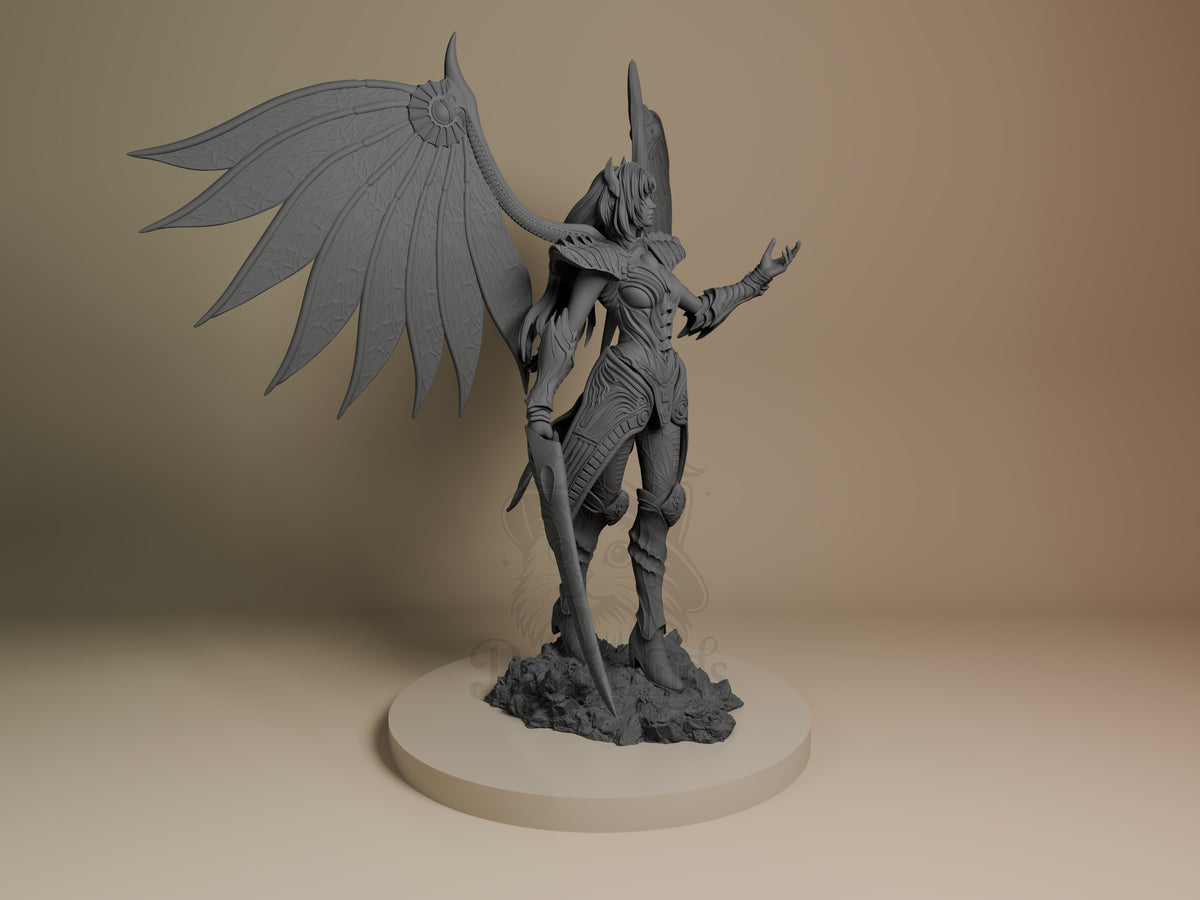 Right side angle highlighting notable pose or armor/prop feature.