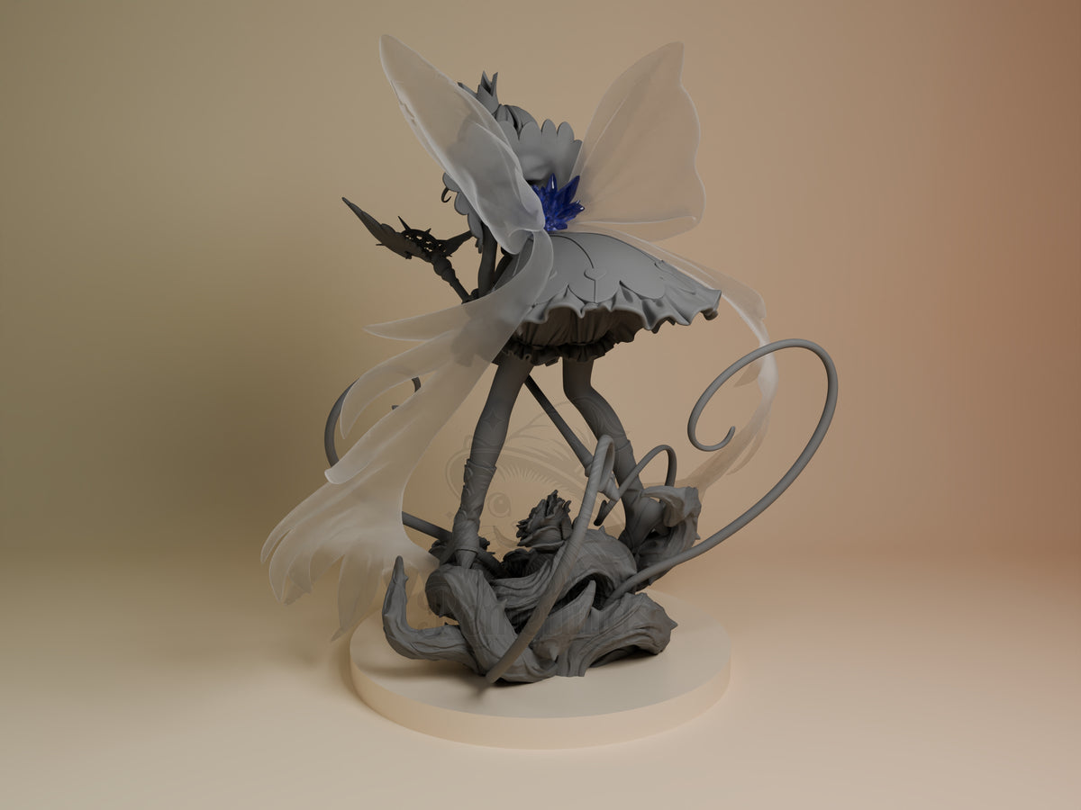 Sakura Kinomoto from Cardcaptor Sakura appears as an unpainted resin figure from behind.