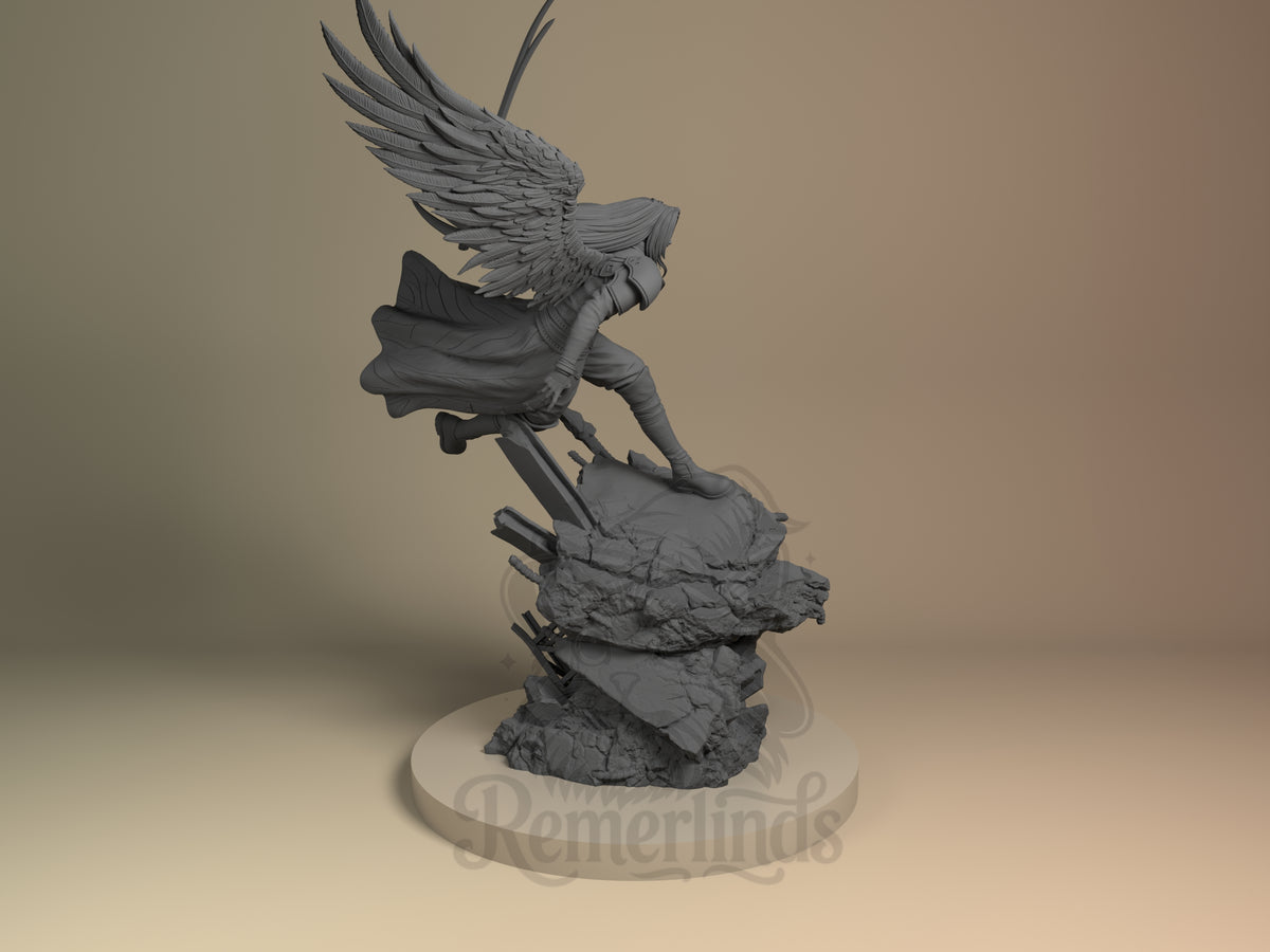 Right side angle highlighting notable pose or armor/prop feature.