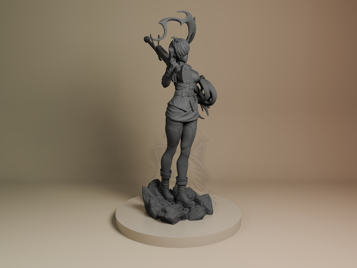 Right side angle highlighting notable pose or armor/prop feature.