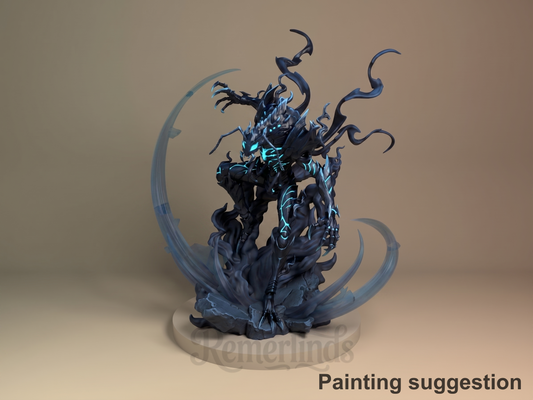 Dark Protector Solo Ascension 3D printed resin figure by Nomnom, colored view.