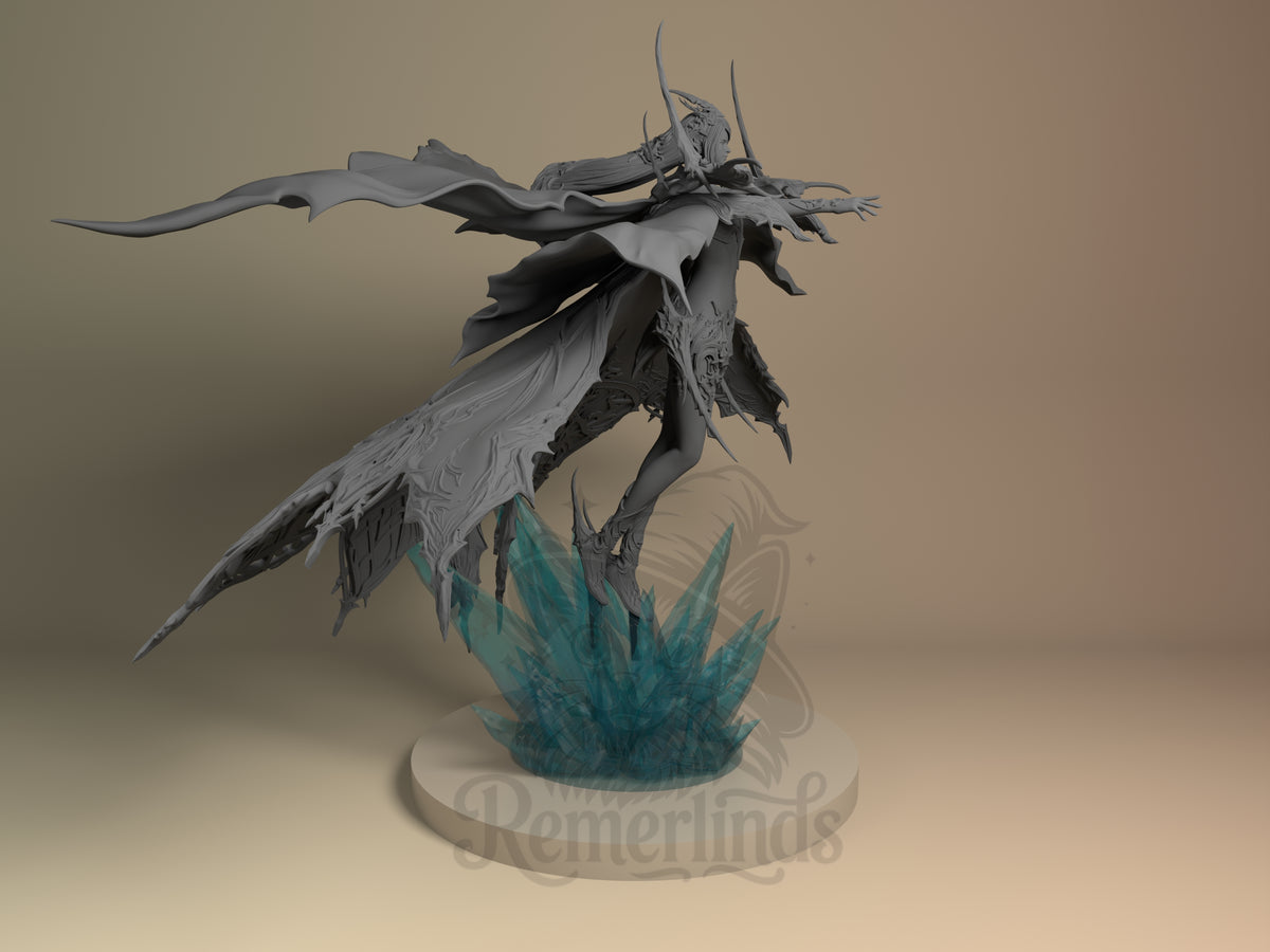 Right side angle highlighting notable pose or armor/prop feature.