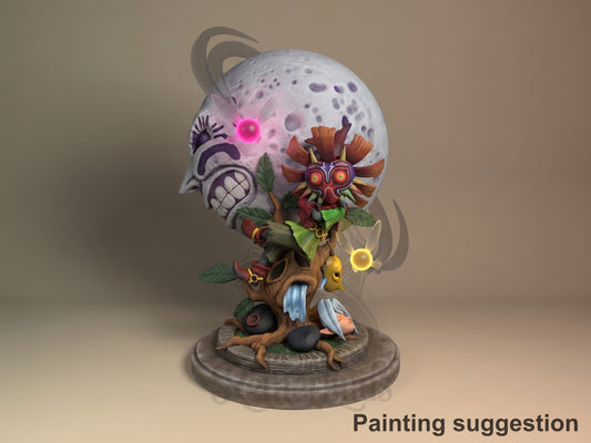mischievous forest imp Tales of Daelz 3D printed resin figure by Nomnom, colored view.