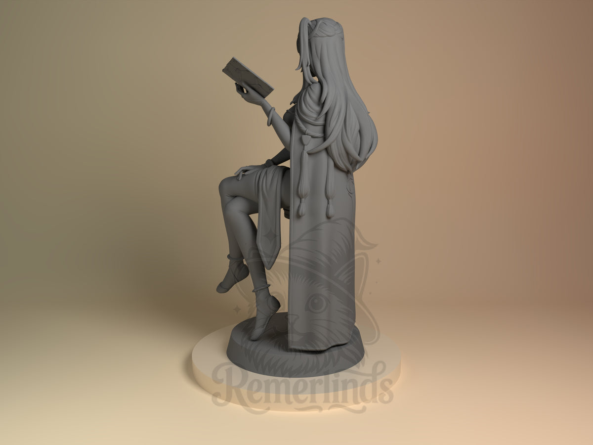 Left side angle showing gesture, weapon, or outfit detail.