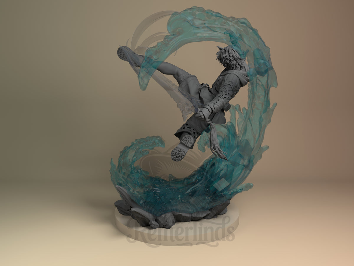 Left side angle showing gesture, weapon, or outfit detail.