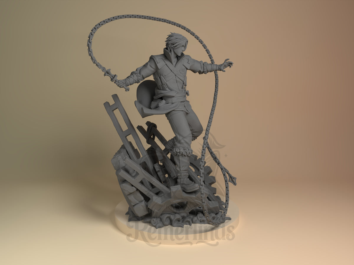 Right side angle highlighting notable pose or armor/prop feature.