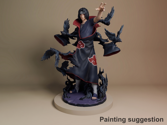 Cloaked Ninja Ninja Anime 3D printed resin figure by Nomnom, colored view.