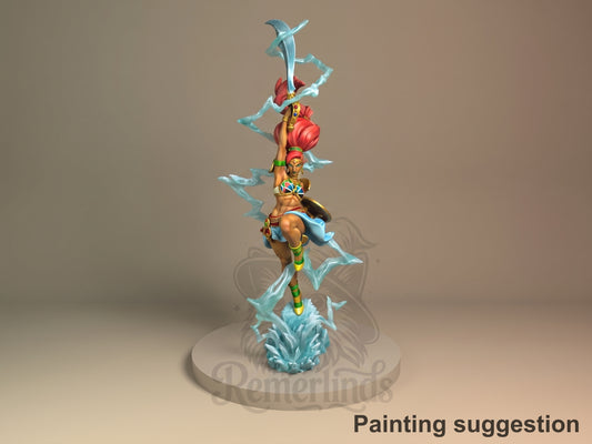 Urbased Breathe the Wilderness 3D printed resin figure by Nomnom, colored view.