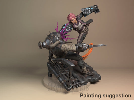 Victory Arkena 3D printed resin figure by Nomnom, colored view.
