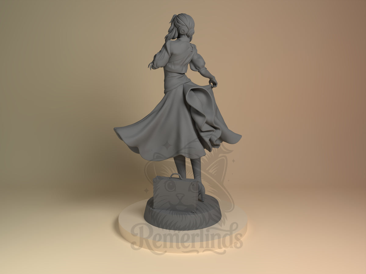 Left side angle showing gesture, weapon, or outfit detail.