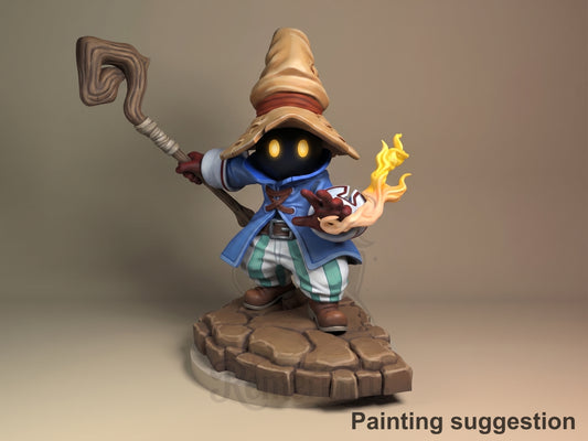 Vivi Ornitier Final Fable 3D printed resin figure by Nomnom, colored view.