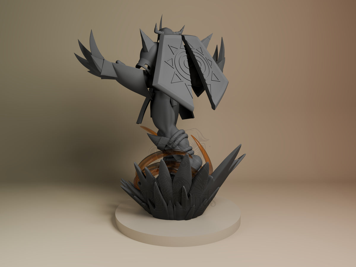 Left side angle showing gesture, weapon, or outfit detail.